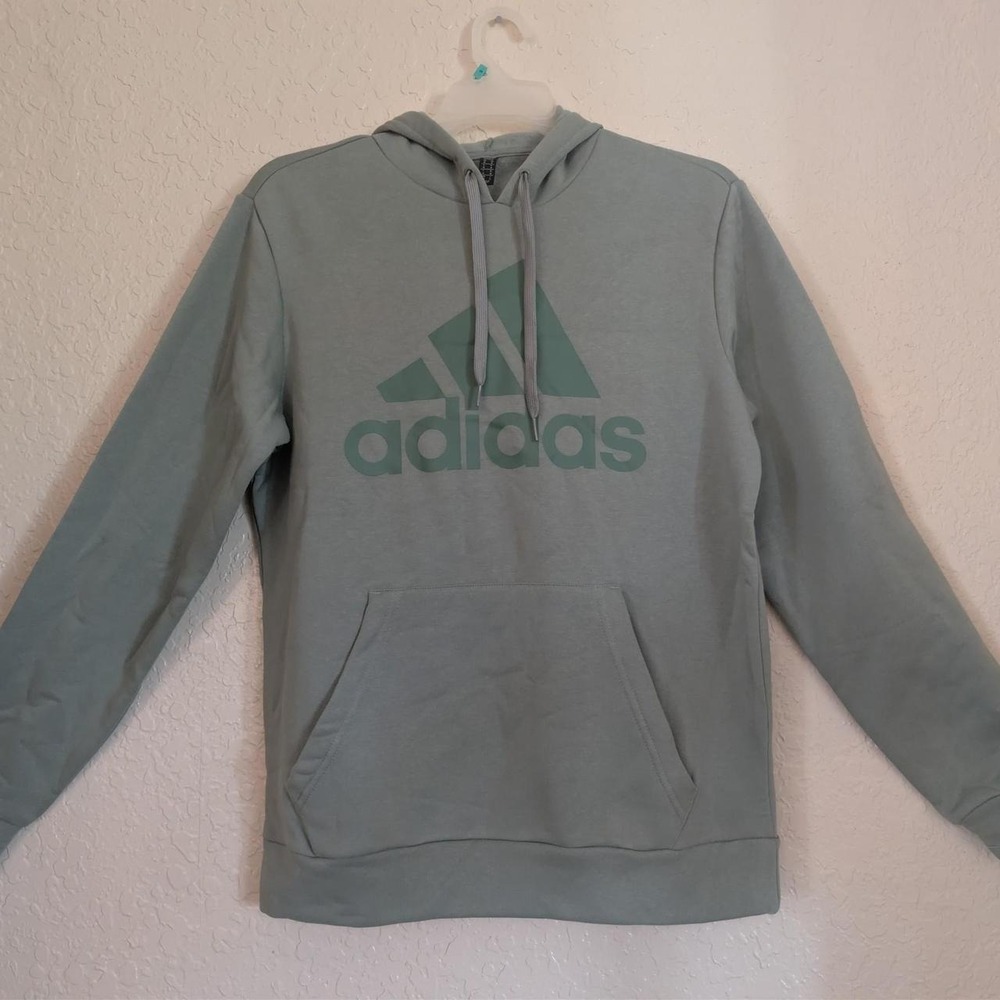 Adidas Golf Mens Hoodie Moss Green Logo Pullover Sweatshirt Medium